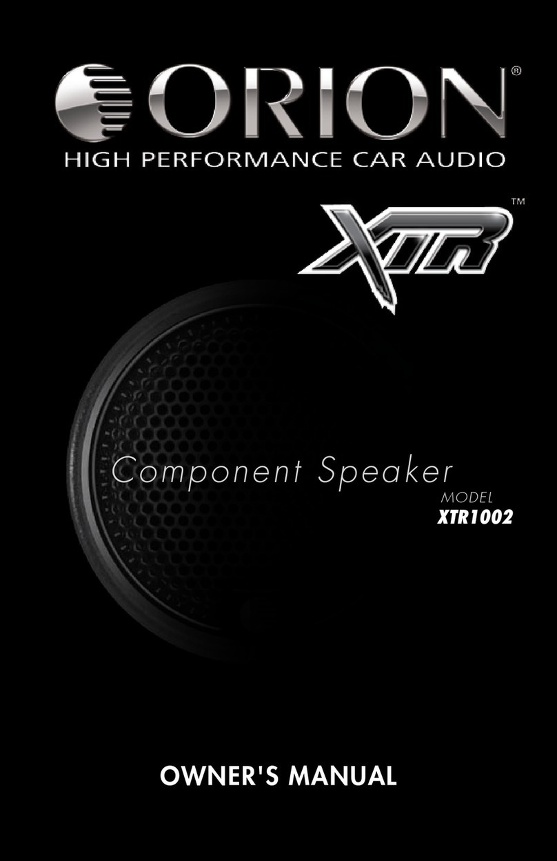 Orion XTR1002 User manual Orion XTR1002 User manual