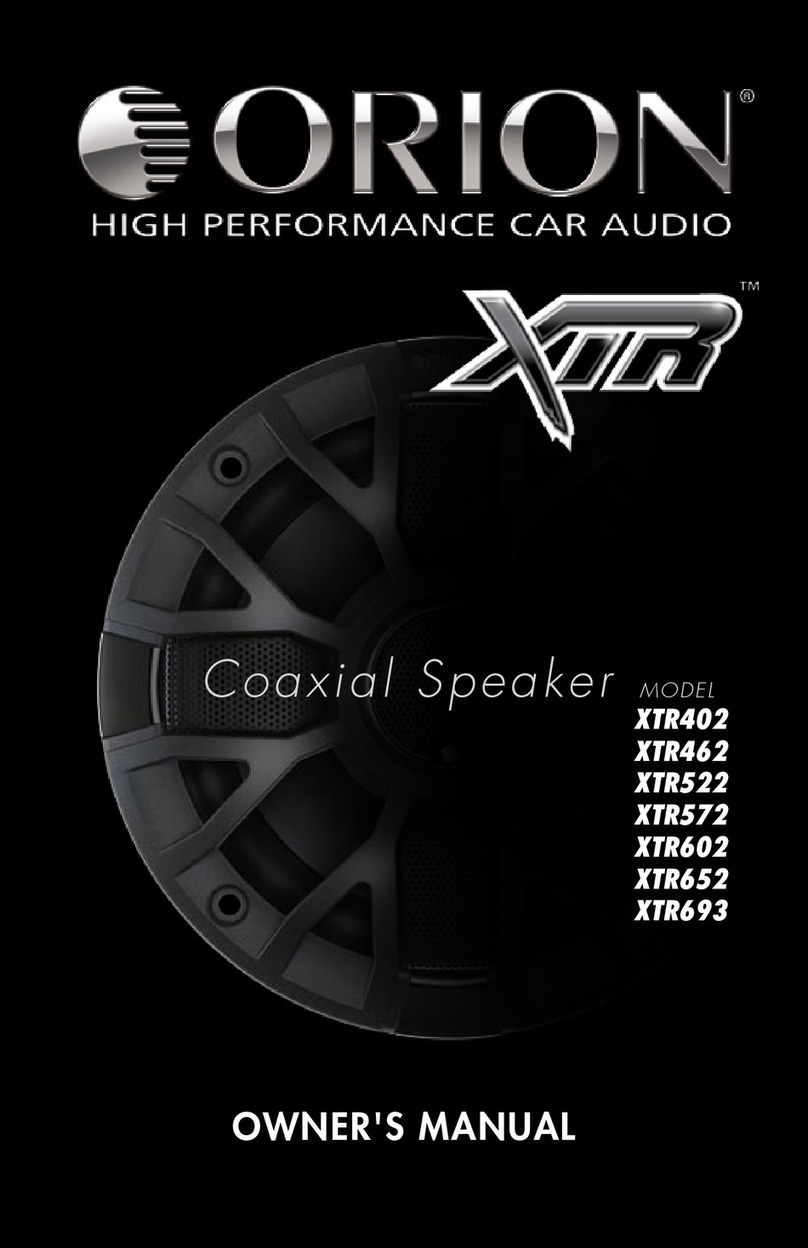 Orion Coaxial Speaker XTR402 owner's manual