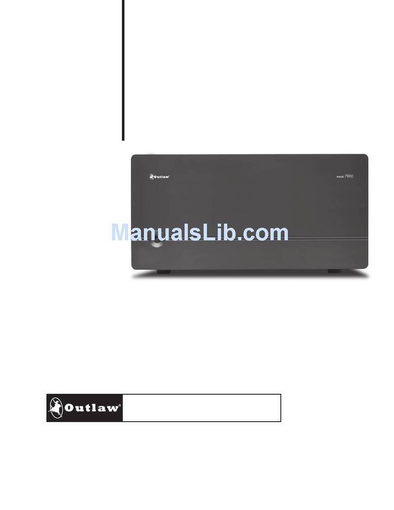 Outlaw 7900 owner's manual