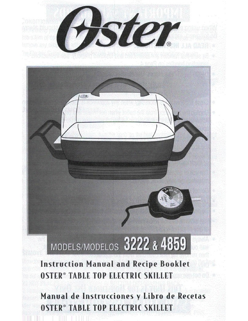 Oster 3222 Instruction manual and recipe booklet
