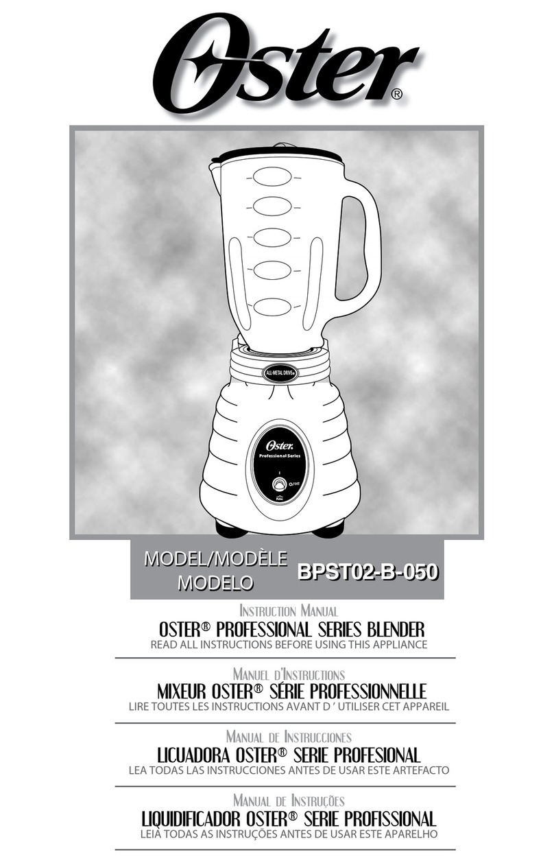 Oster BPST02-B-050 User manual Oster BPST02-B-050 User manual