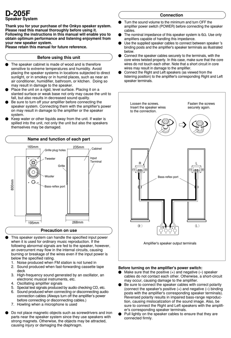 Onkyo D-205F User manual