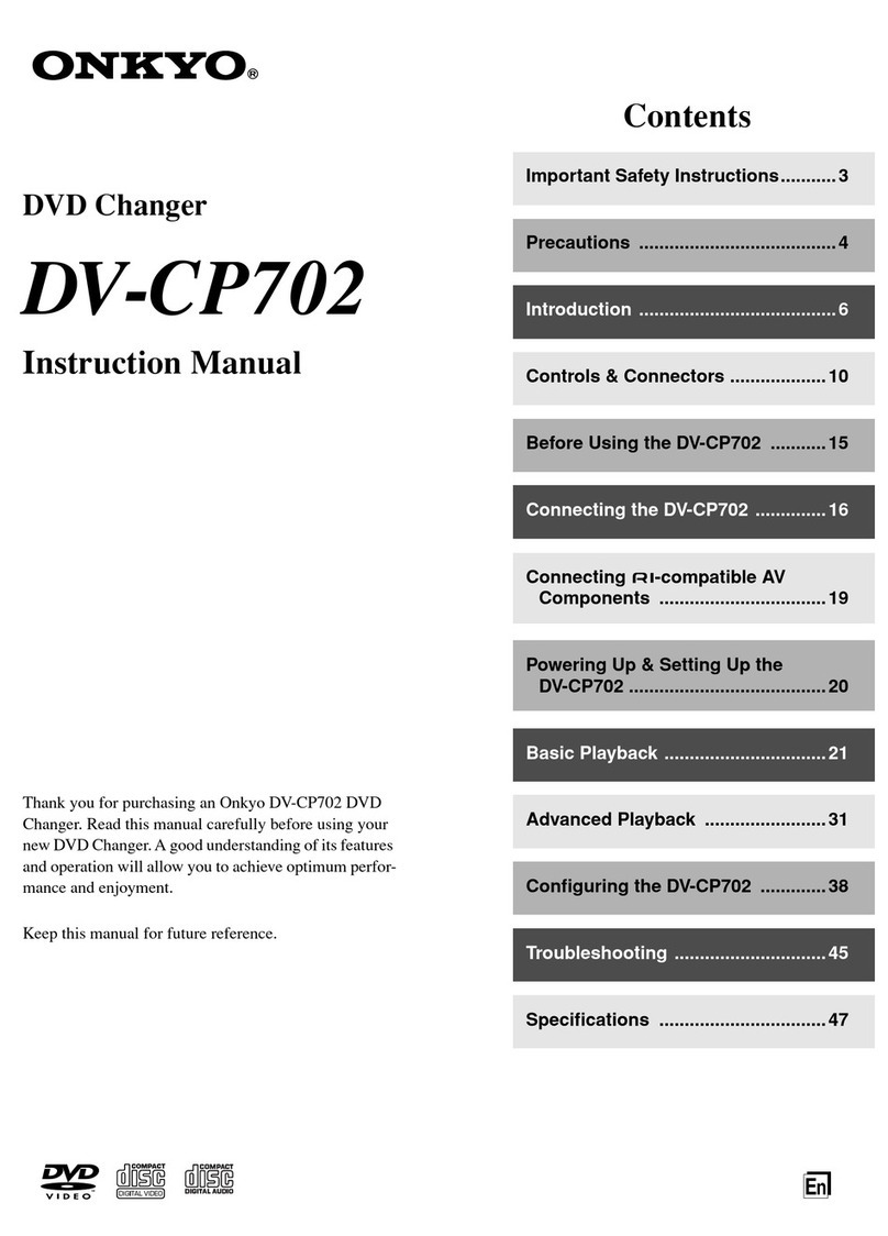 Onkyo DVCP702 User manual Onkyo DVCP702 User manual