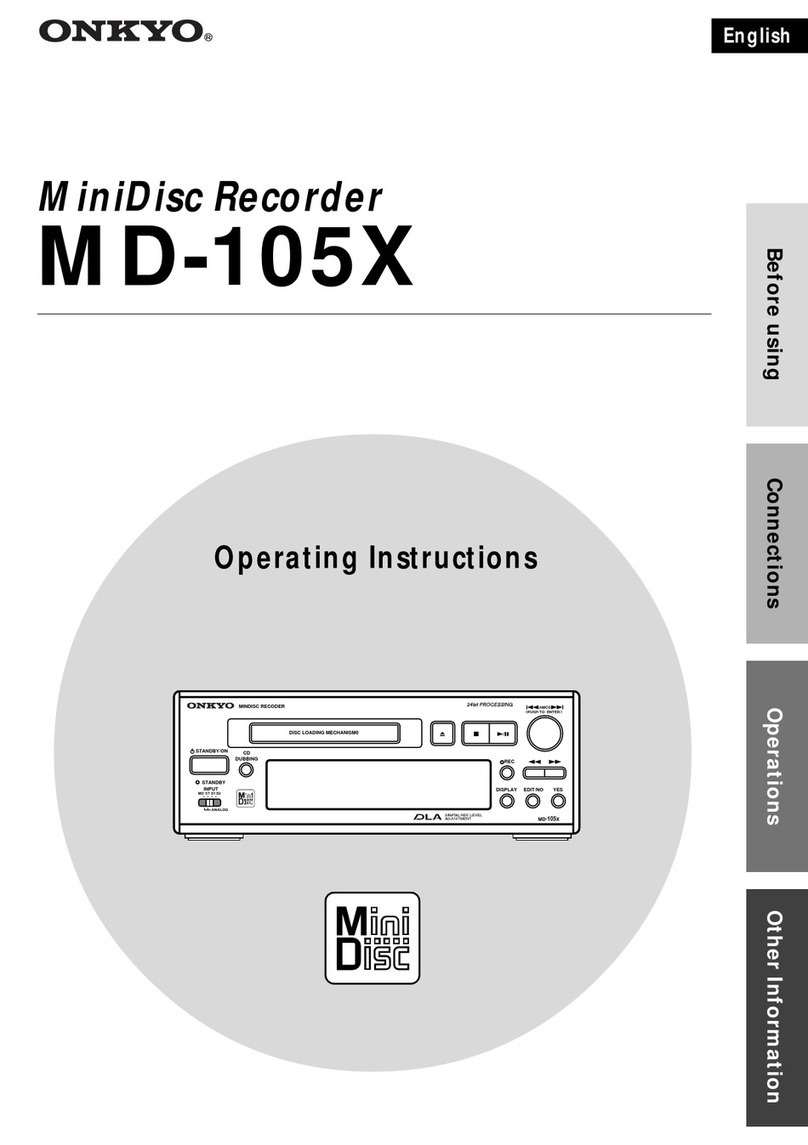 Onkyo MD-105X User manual