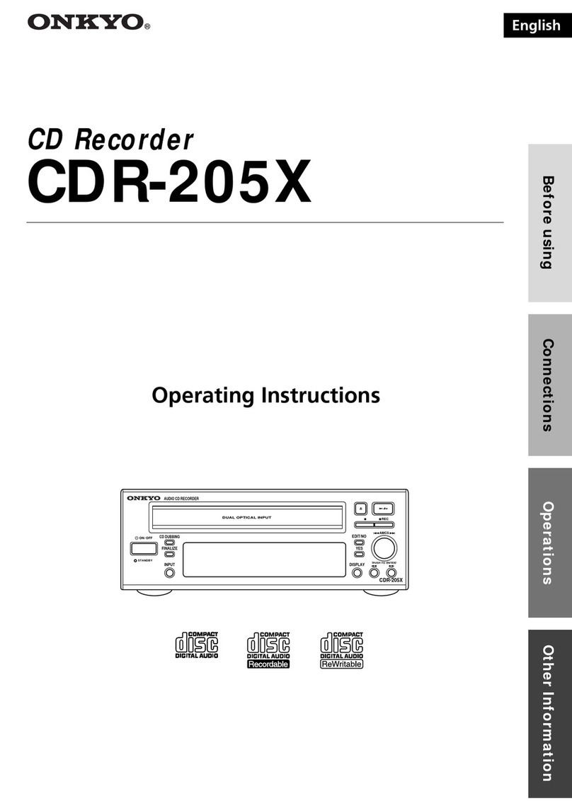 Onkyo CDR-205X operating instructions