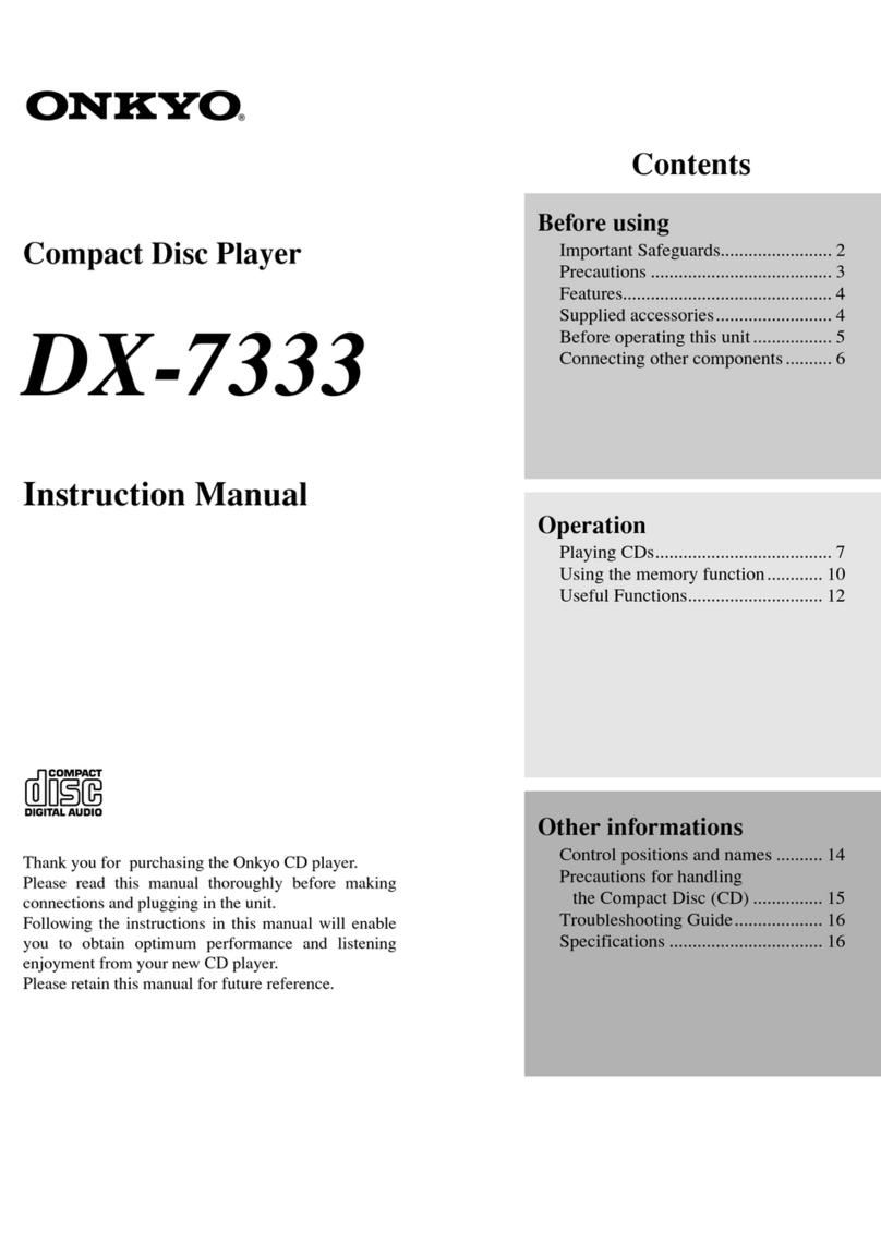 Onkyo DX-7333 User manual Onkyo DX-7333 User manual