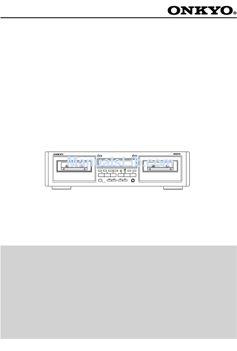 Onkyo TA-RW244/144 User manual Onkyo TA-RW244/144 User manual