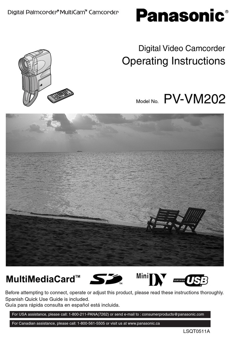 Panasonic Palmcorder MultiCam PV-VM202 operating instructions