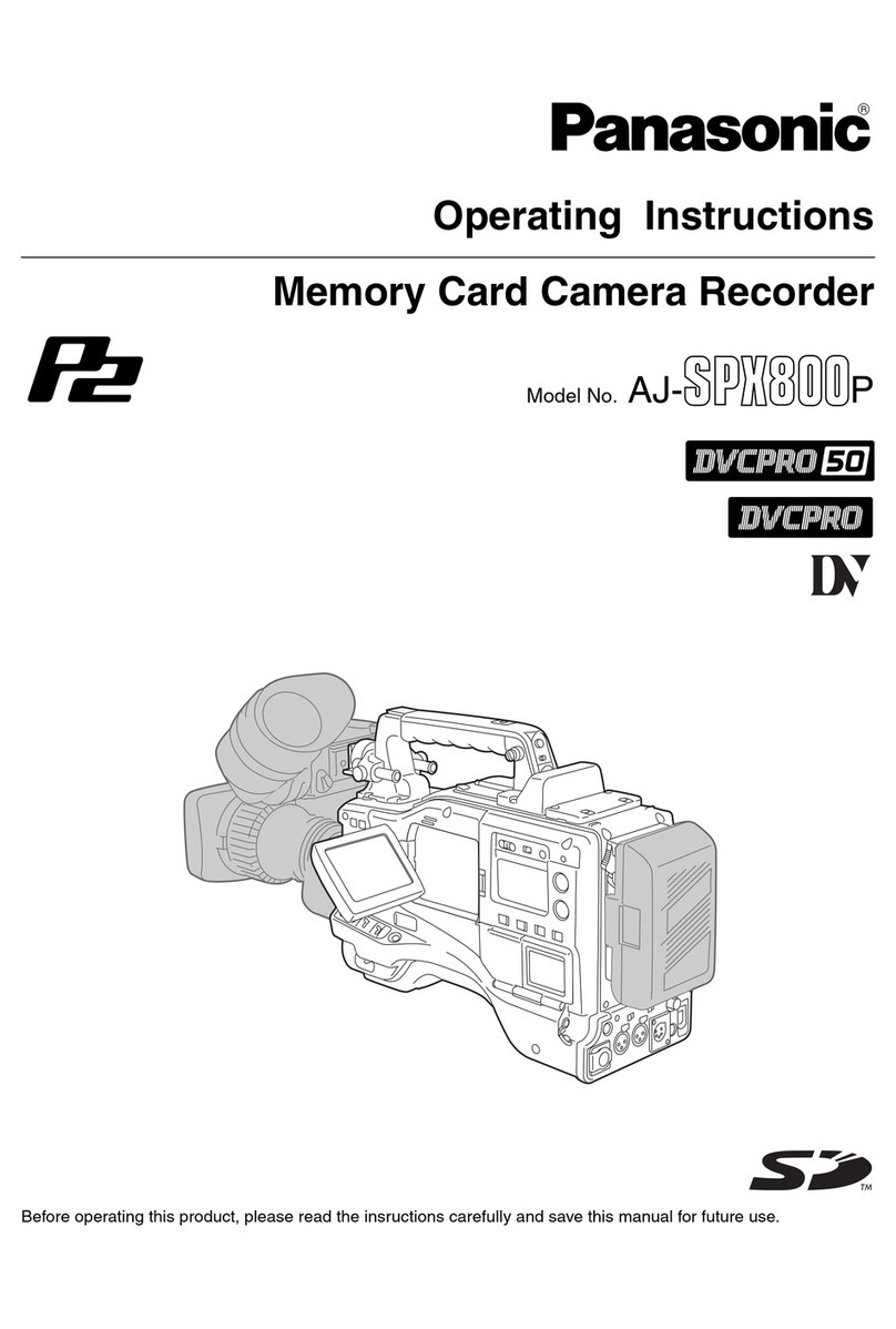Panasonic AJSPX800 - P2 CAMCORDER User manual