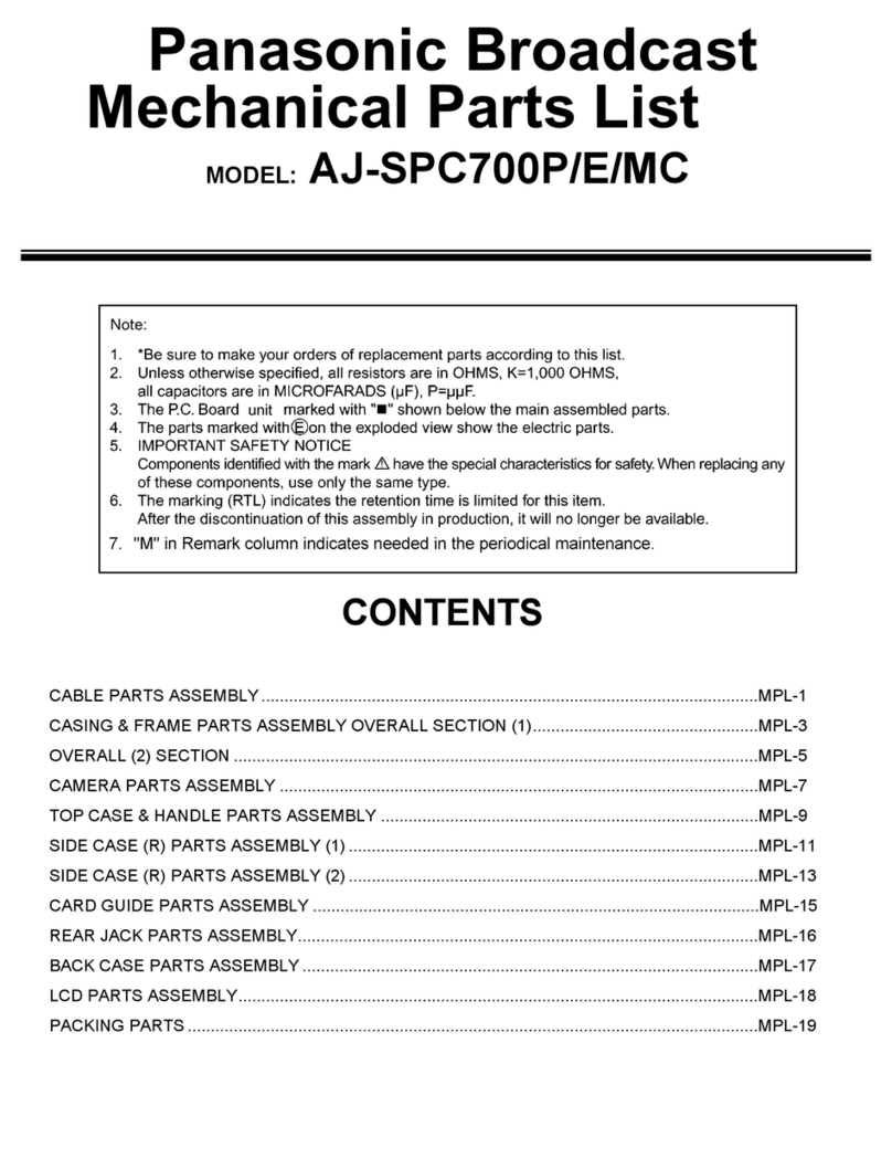 Panasonic AJ-SPC700E User manual