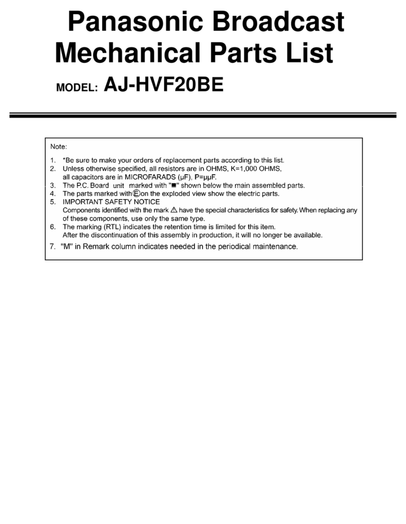 Panasonic AJ-HVF20BE User manual Panasonic AJ-HVF20BE User manual