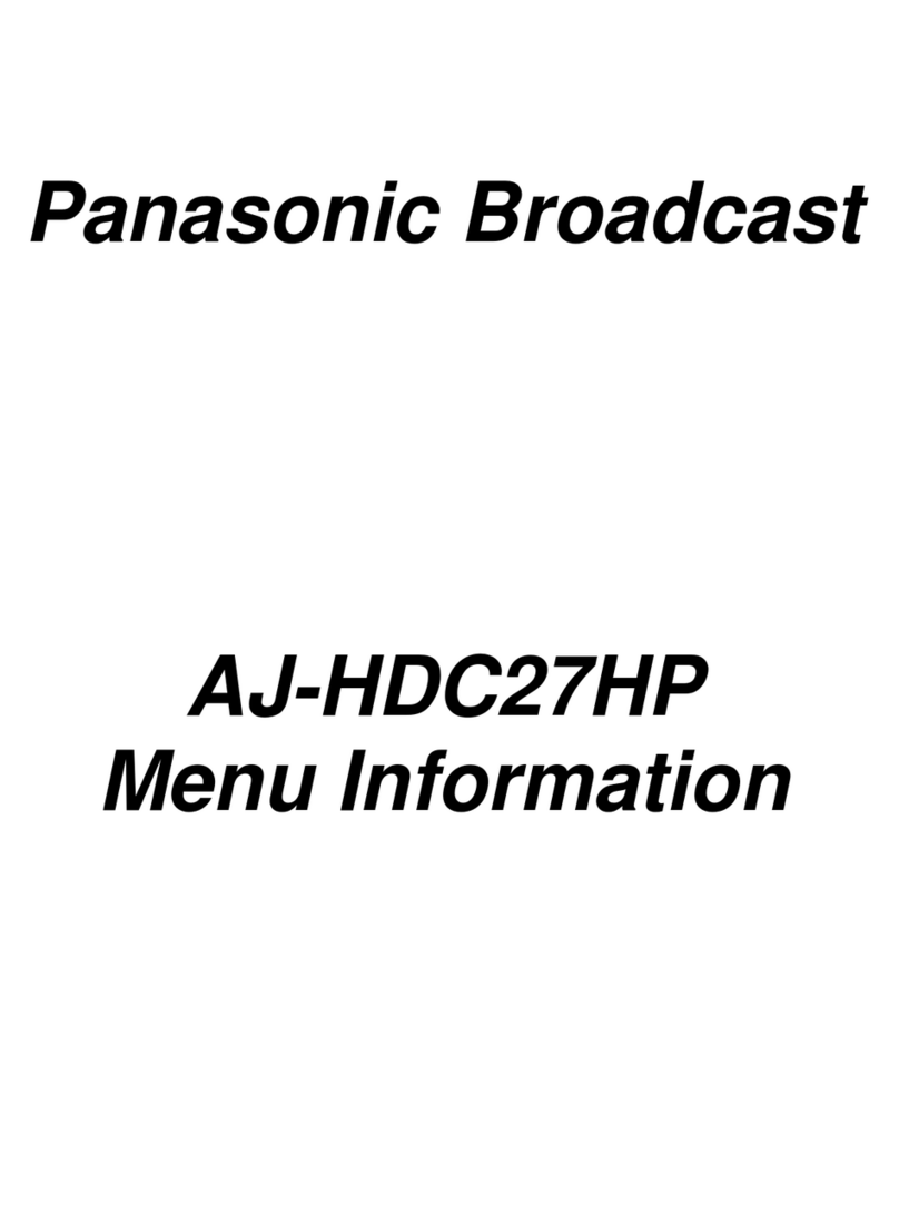 Panasonic AJHDC27HP - DVCPRO HD CAMERA User manual Panasonic AJHDC27HP - DVCPRO HD CAMERA User manual