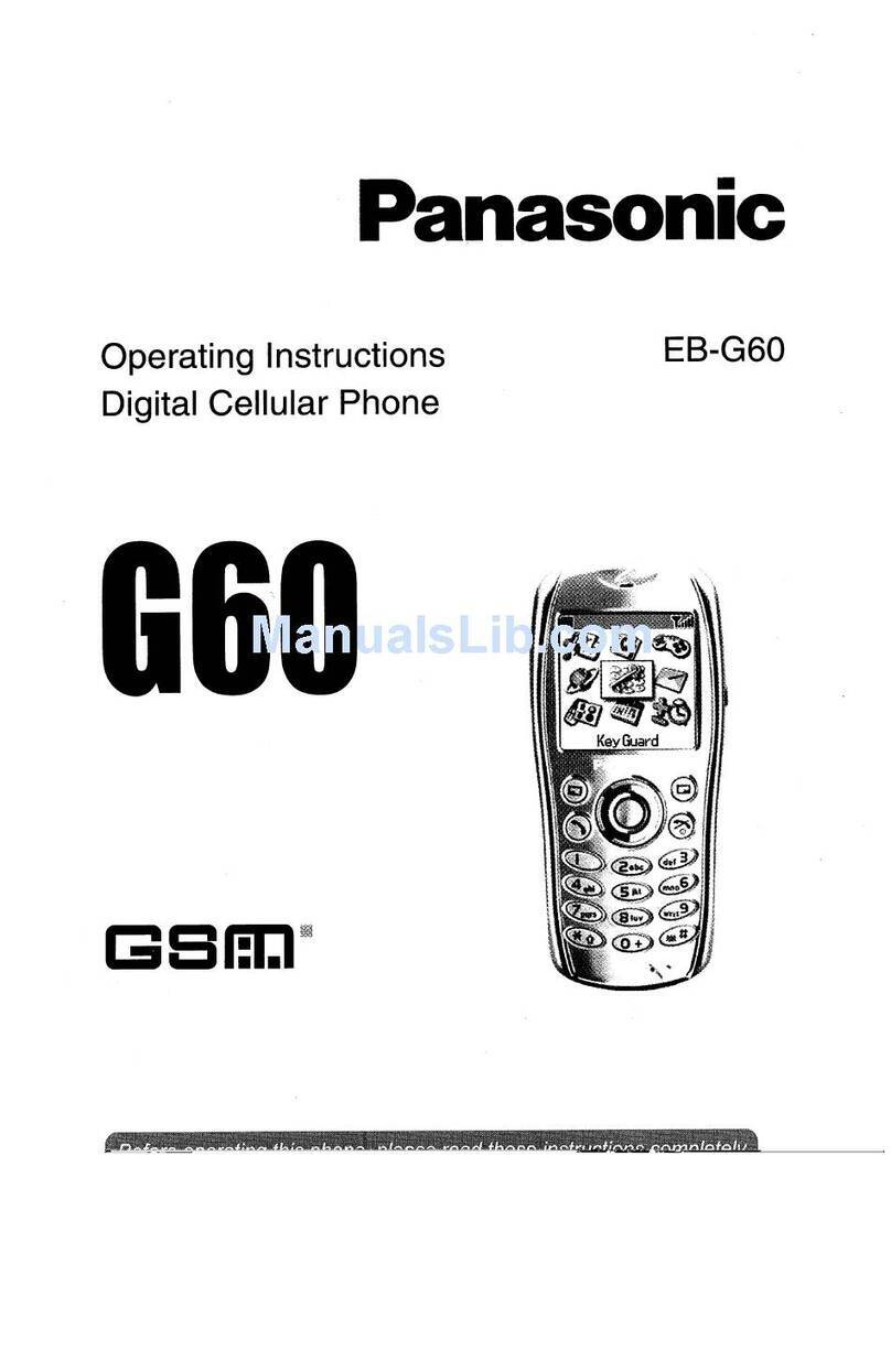 Panasonic EBG60 - CELL PHONE User manual Panasonic EBG60 - CELL PHONE User manual