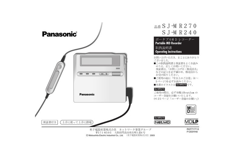 Panasonic SJ-MR240 operating instructions
