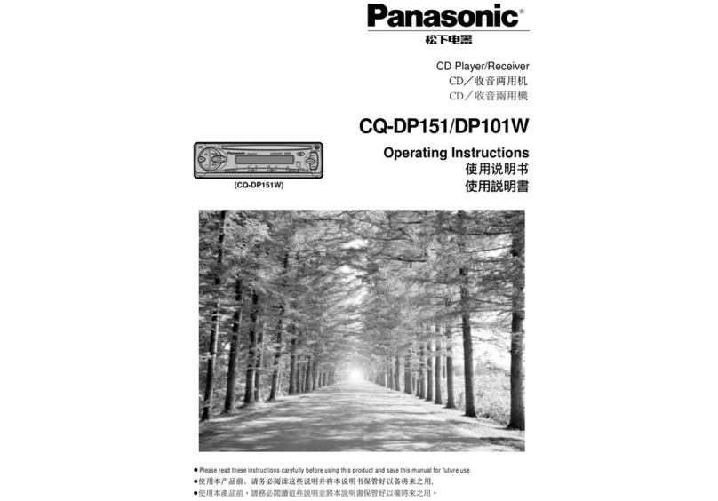Panasonic CQ-DP151 operating instructions