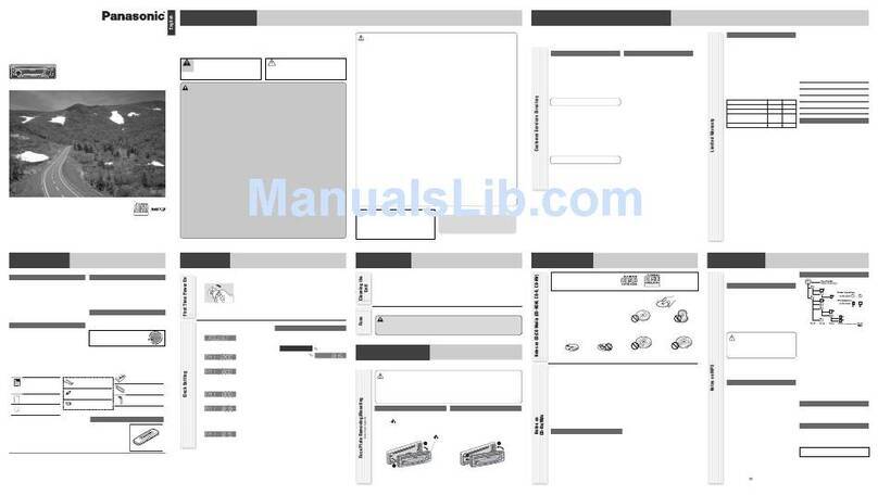 Panasonic CQC1304U - AUTO RADIO/CD DECK operating instructions Panasonic CQC1304U - AUTO RADIO/CD DECK operating instructions
