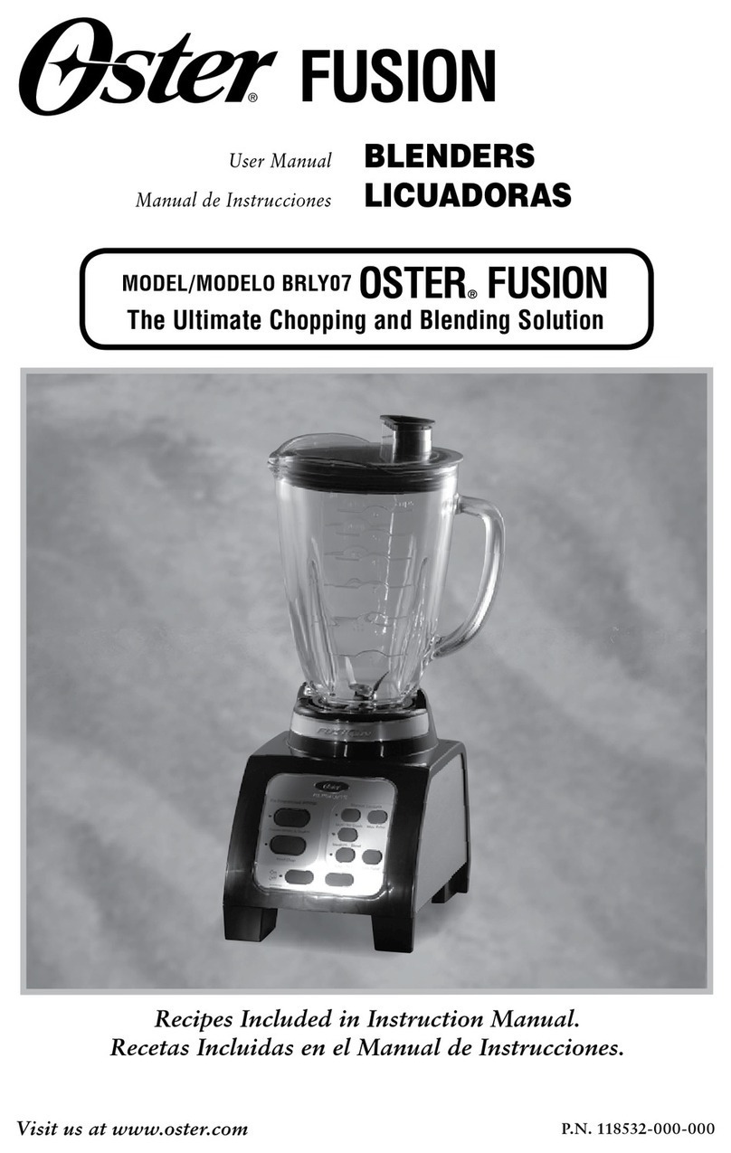 Oster Fusion BRLY07 User manual
