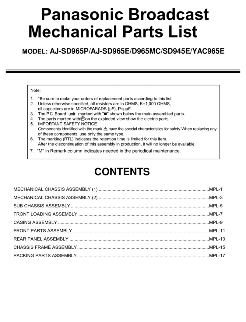 Panasonic AJ-D965MC User manual