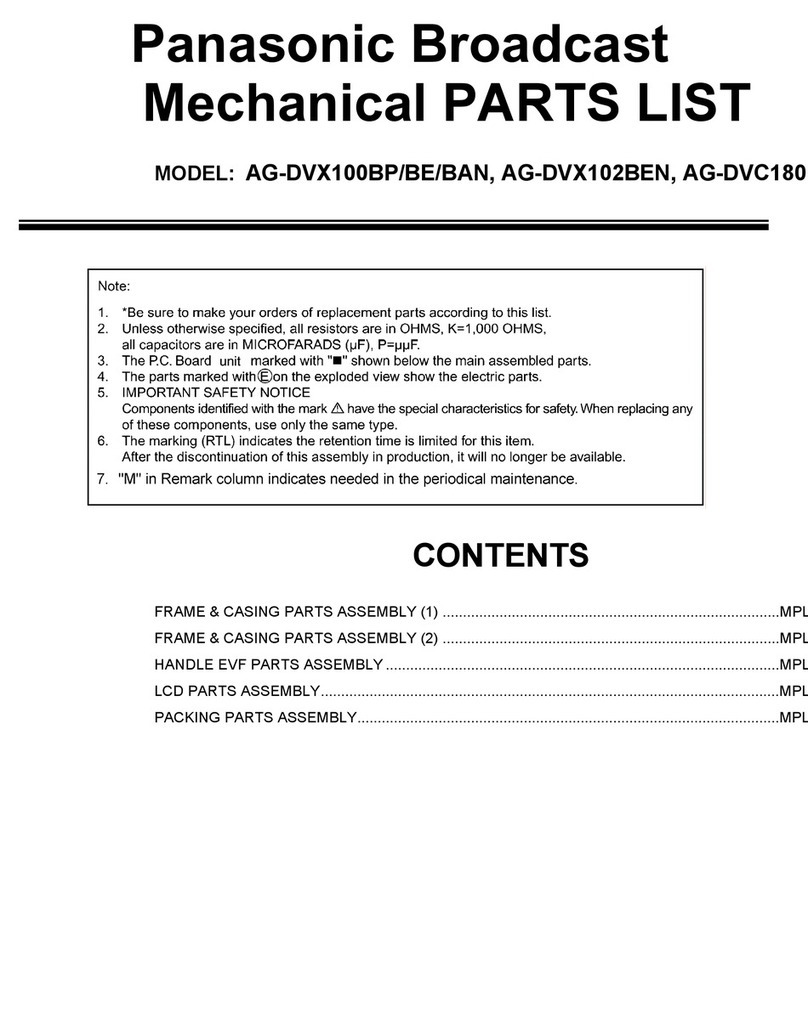 Panasonic AGDVX100BP - DVC CAMCORDER User manual