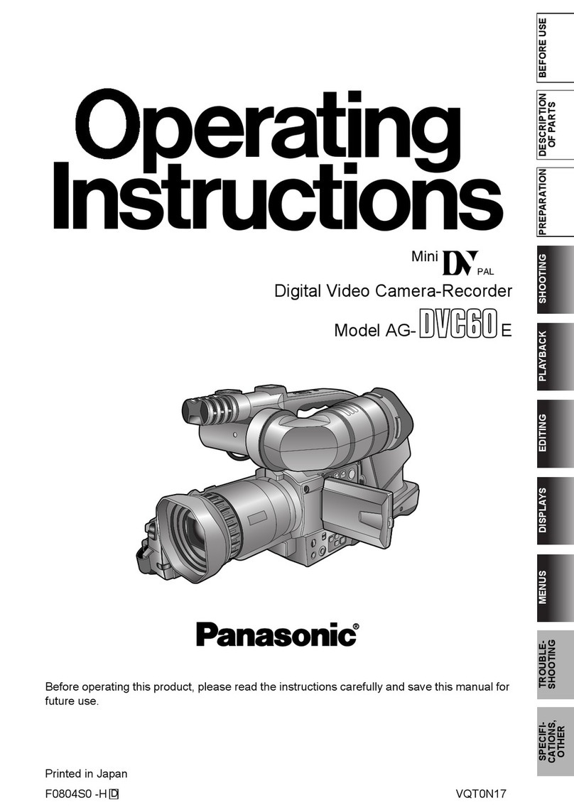 Panasonic AGDVC60 - DIGITAL VIDEO CAMCORDER User manual