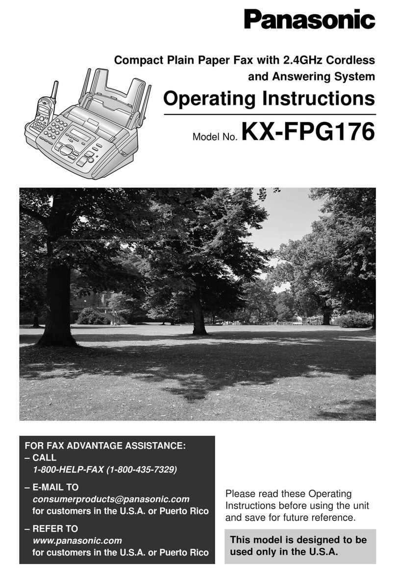 Panasonic KX-FPG176 operating instructions