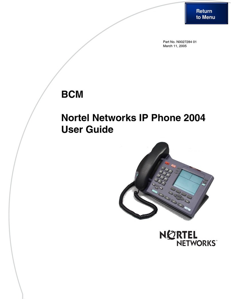 Nortel IP Phone 2004 User manual Nortel IP Phone 2004 User manual