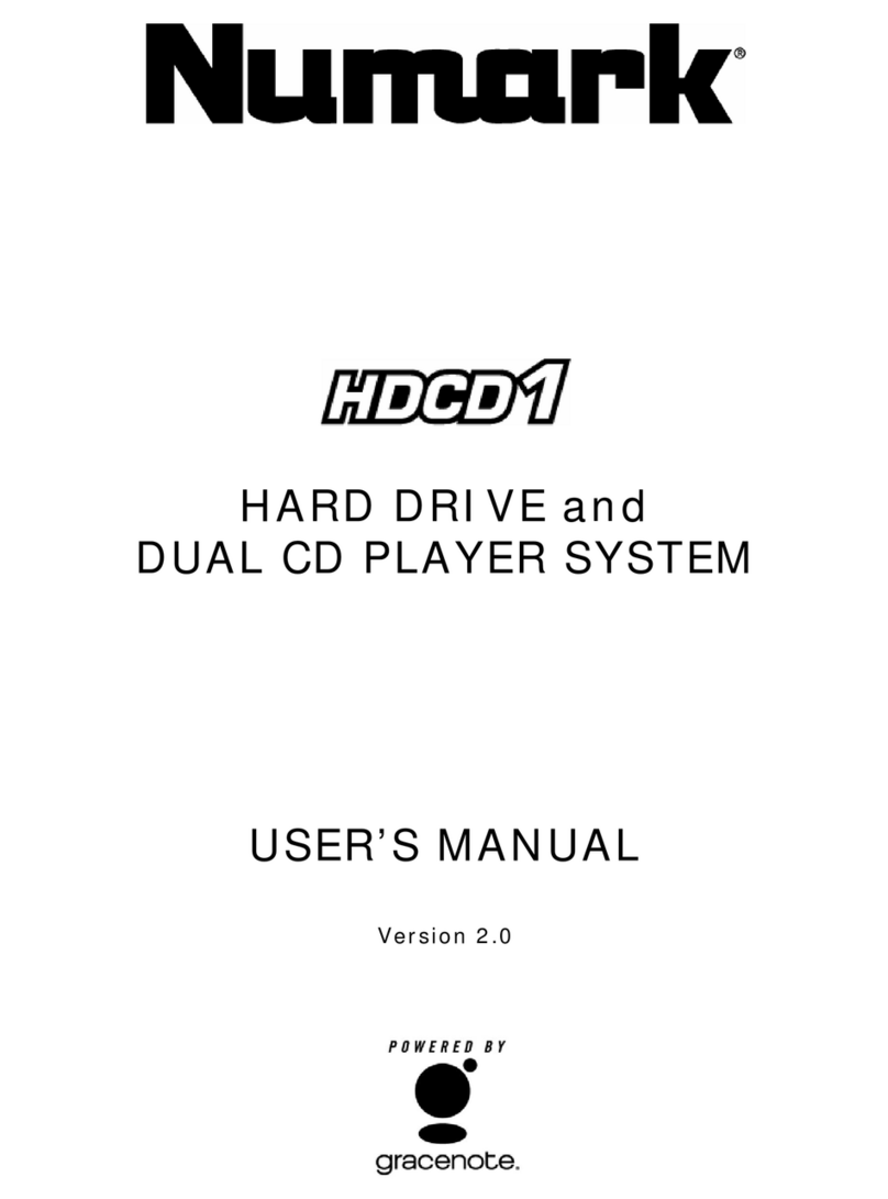 Numark HDCD1 User manual Numark HDCD1 User manual