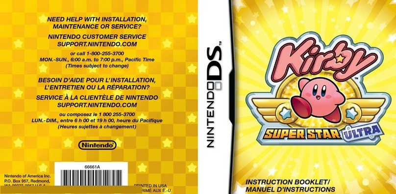 Nintendo Kirby Super Star Ultra 658A61A User manual