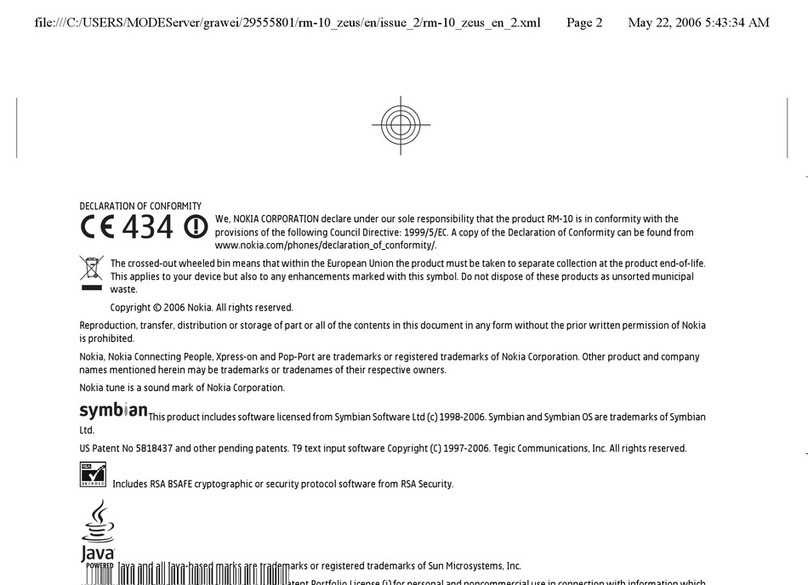 Nokia RM-10 User manual
