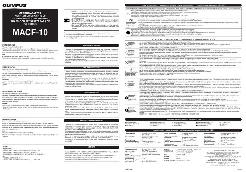Olympus MACF-10 User manual
