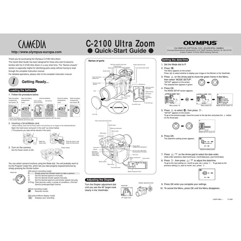 Olympus CAMEDIA C-2100 Ultra Zoom User manual