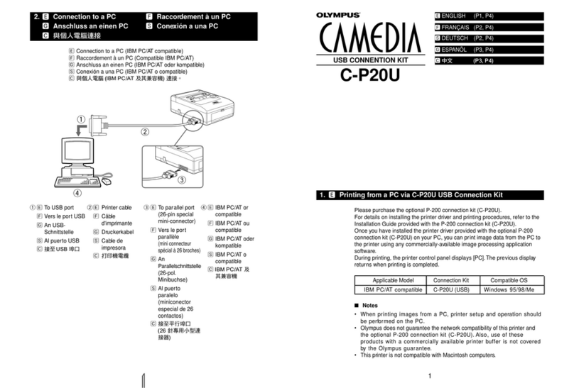 Olympus USB Connection Kit C-P20U User manual