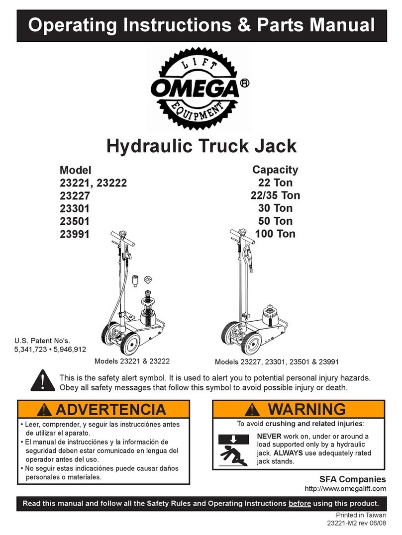 Omega 23221 Operating instructions & parts manual