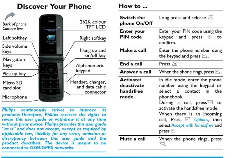 Philips Xenium X600 User manual Philips Xenium X600 User manual