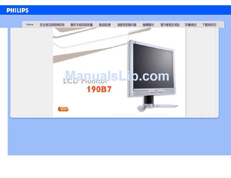 Philips 190B7 User manual