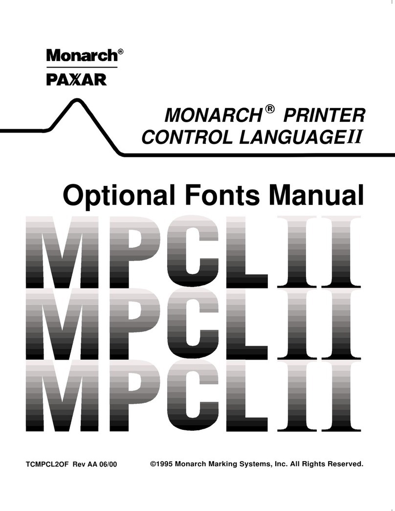 Monarch MPCL II User manual