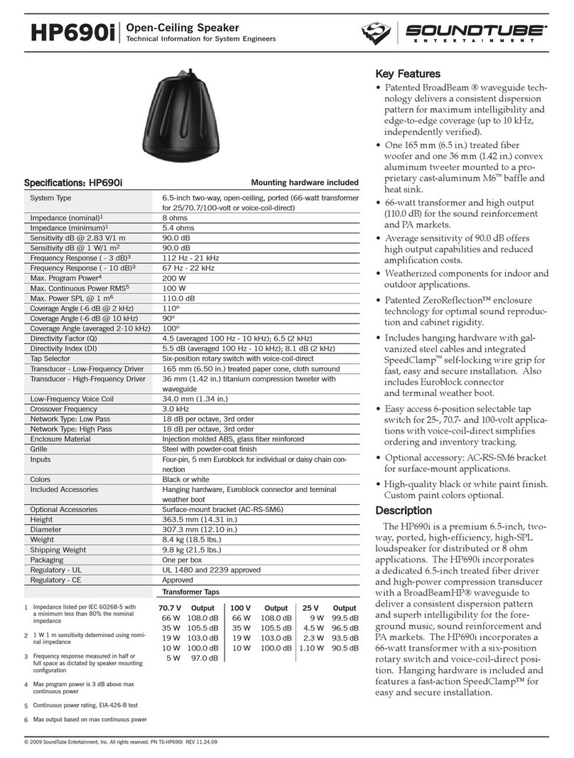 Sound Tube HP690i User manual