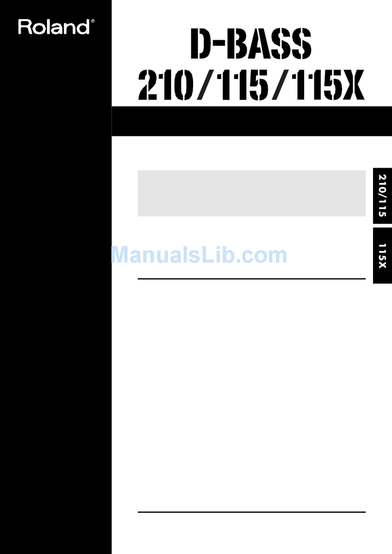 Roland D-Bass 115 User manual Roland D-Bass 115 User manual