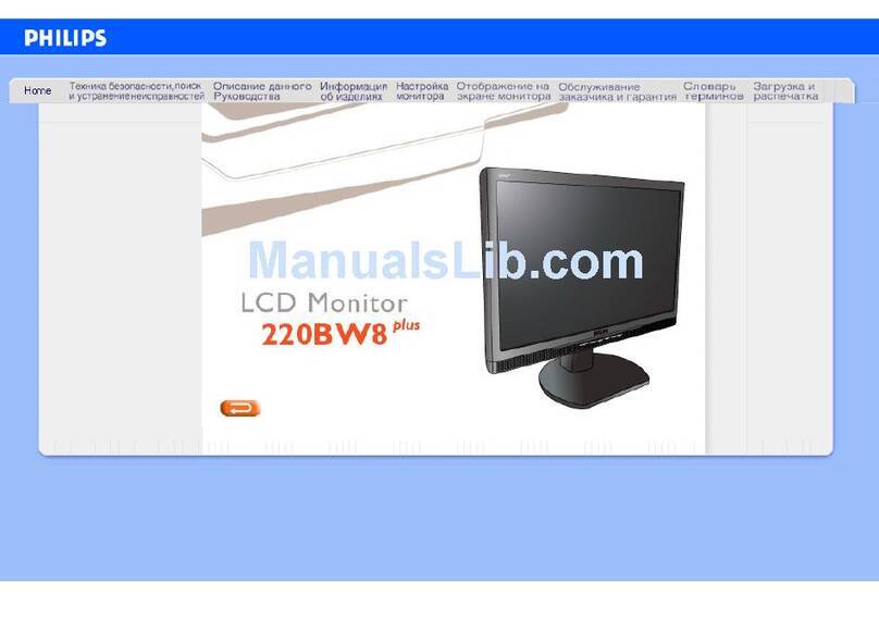 Philips 220BW8 PLUS User manual