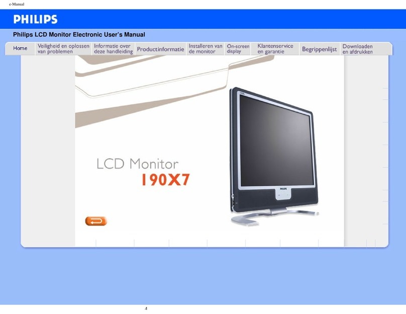 Philips 190X7 User manual