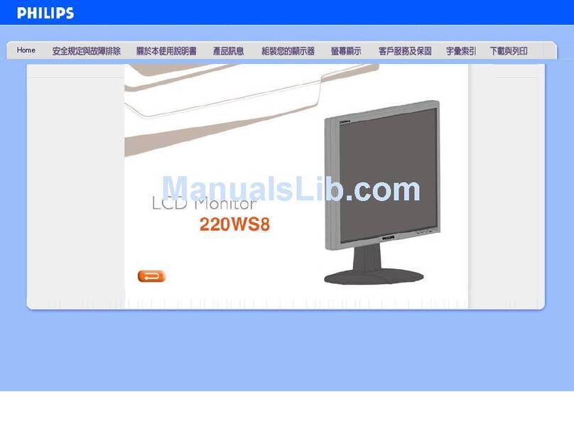 Philips 220WS8 User manual