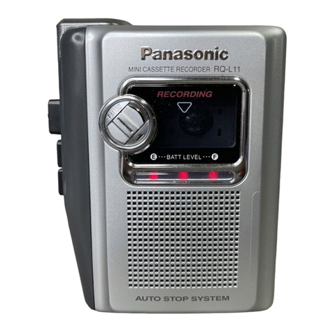 Panasonic RQL11 - CASS. RECORDER LOW User manual