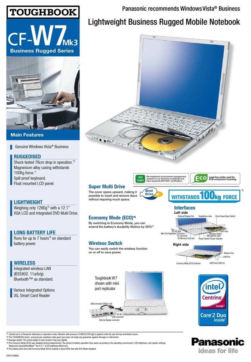 Panasonic Toughbook CF-W7 Mk3 User manual