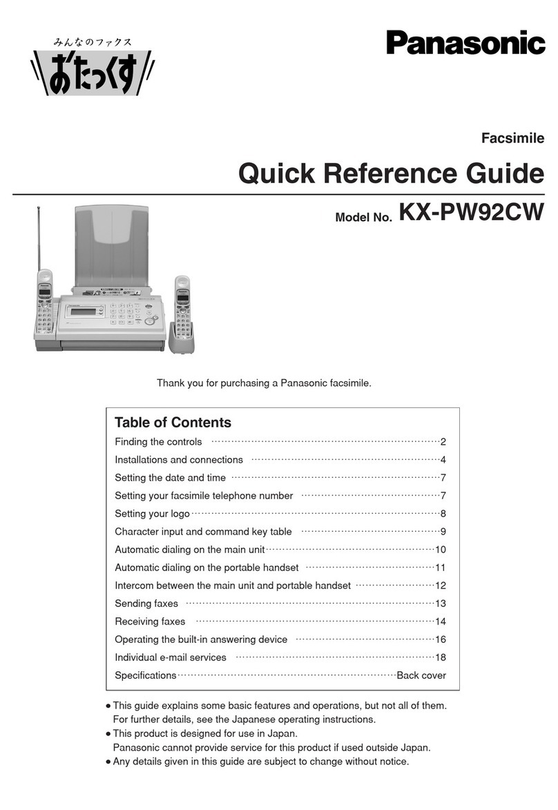 Panasonic KX-PW92CW User manual
