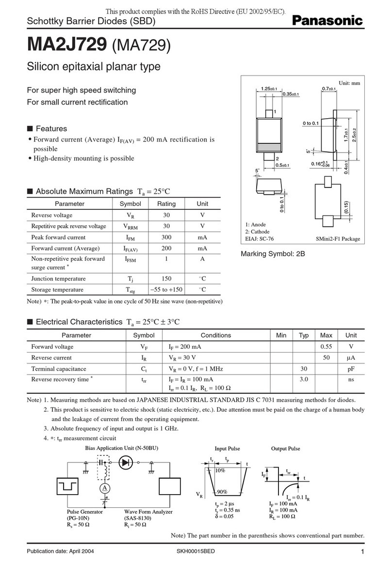 Panasonic MA2J729 (MA729) Specification sheet