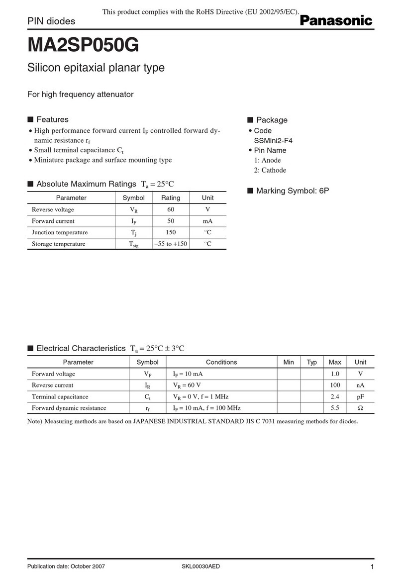 Panasonic MA2SP050G Specification sheet
