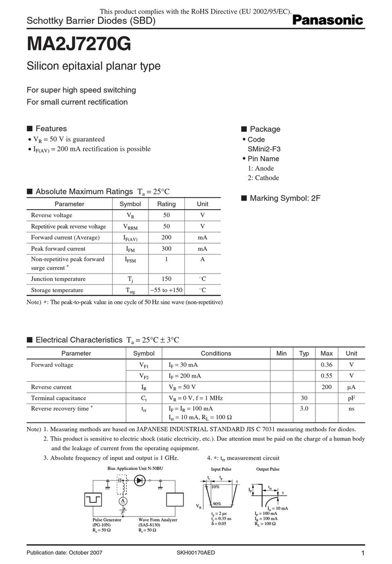 Panasonic MA2J7270G Specification sheet