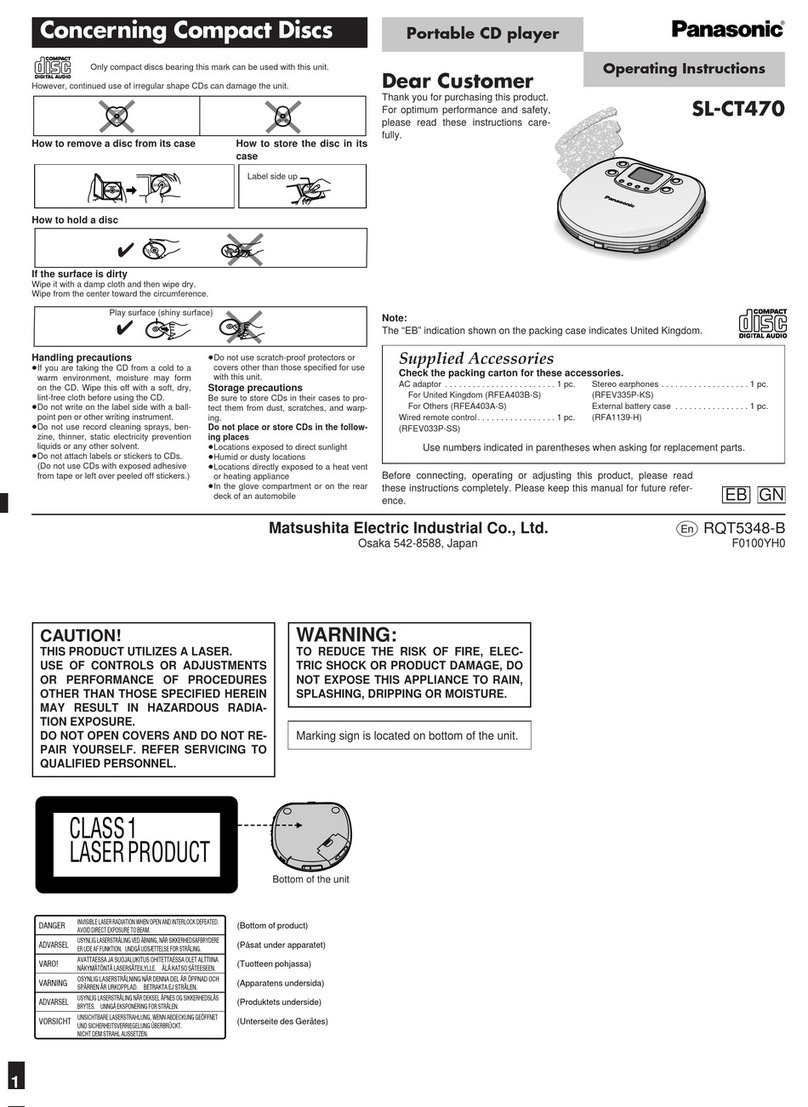 Panasonic SL-CT470 operating instructions
