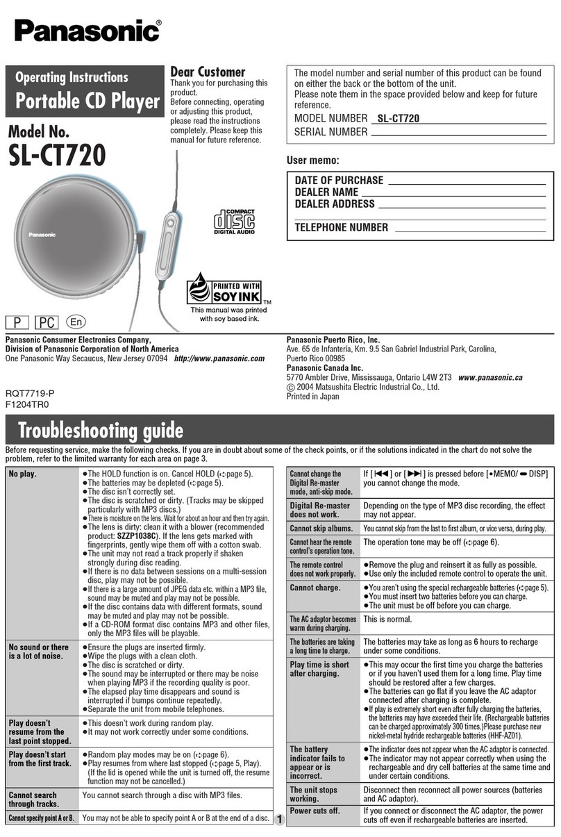 Panasonic SL-CT720 User manual