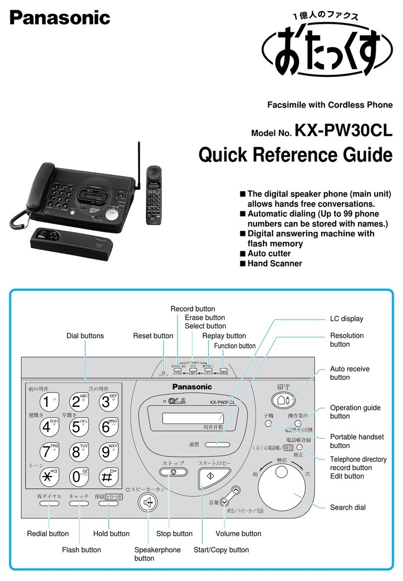 Panasonic KX-PW30CL User manual